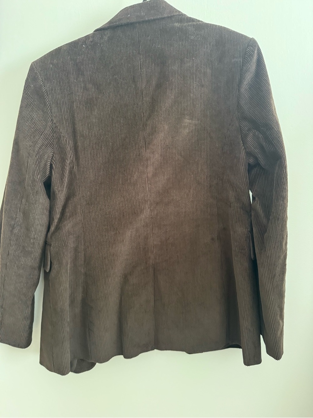 H&M Dark Brown 100% Cotton Corduroy Blazer Jacket Size M - Picture 4 of 6